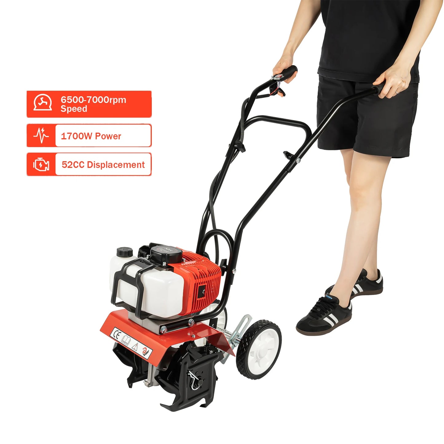 Bymaocar Gasoline Garden Tiller Cultivator 2 Stroke