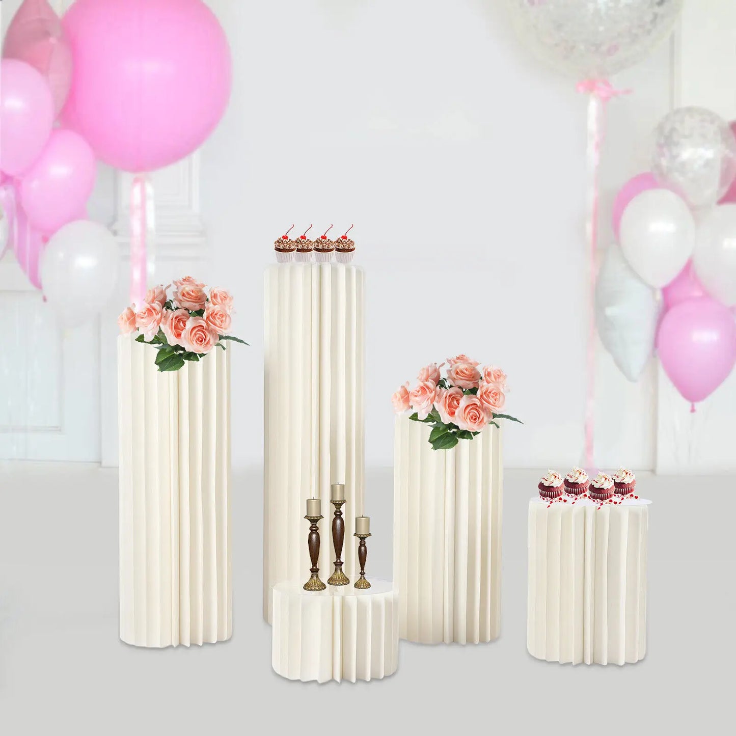 Wedding Cardboard Vases Centerpieces 5 Pack For Party Tables Decorations