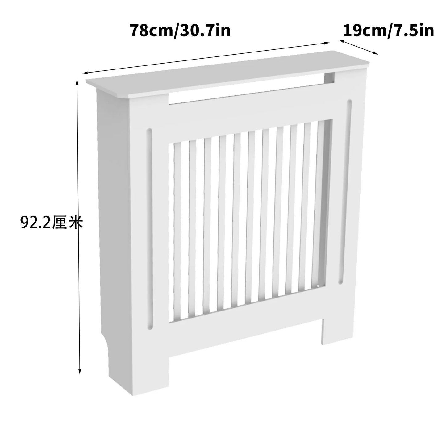 MDF Radiator Cover Cabinet With Grill Shelf For Home Use