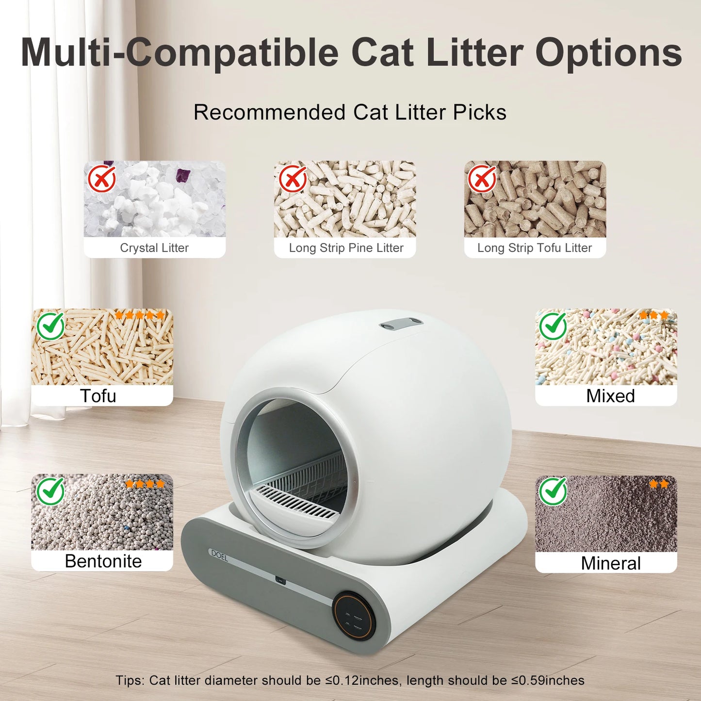DOEL Self Cleaning Cat Litter Box Automatic With App Control And WiFi