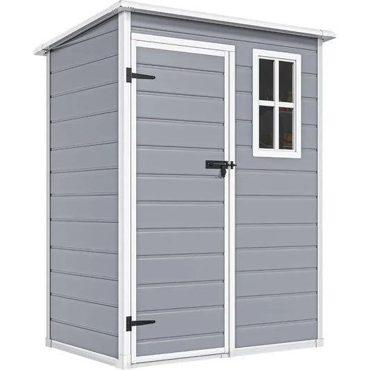 Outdoor Resin Storage Shed With Floor Waterproof Lockable
