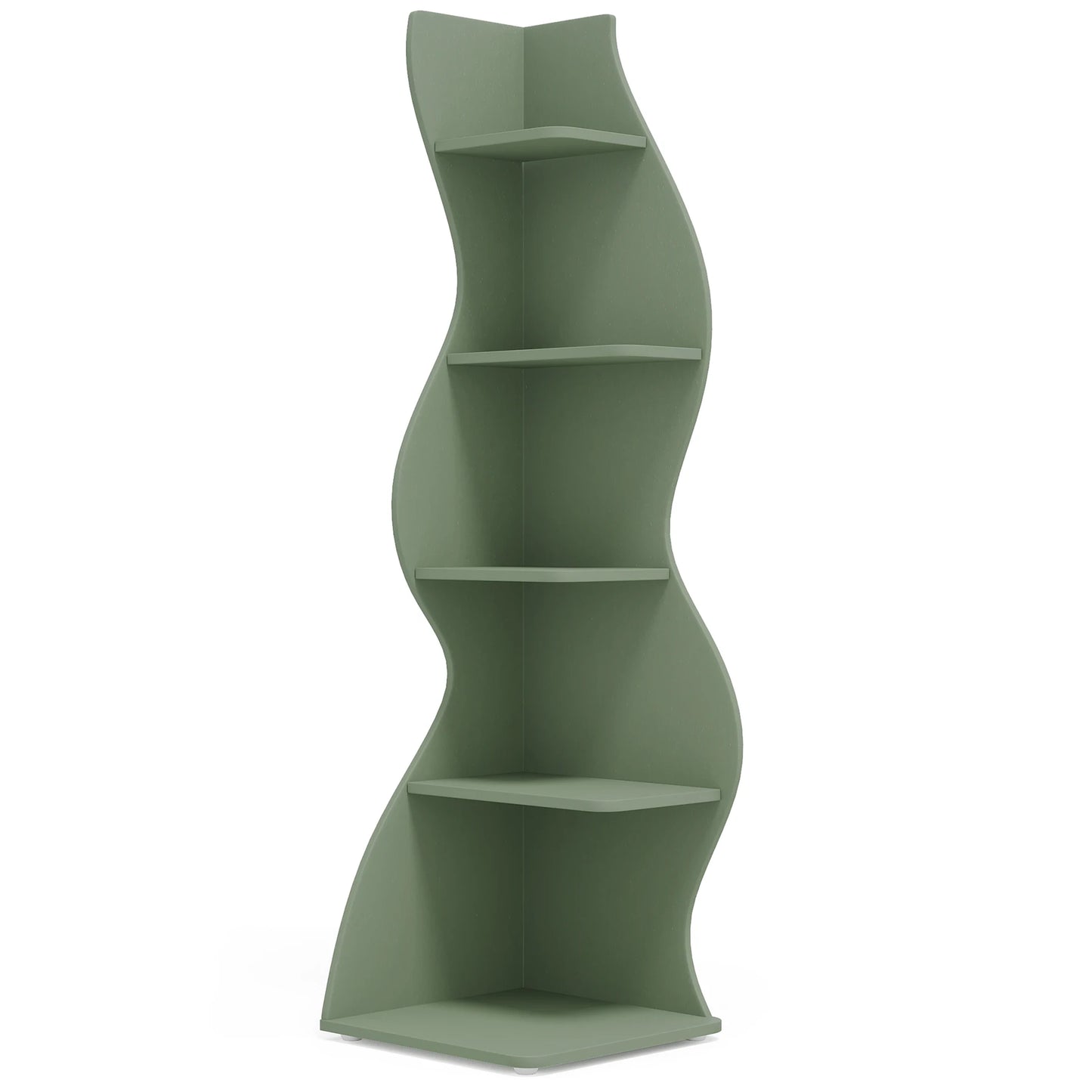 Tribesigns 5-Tier Corner Shelf Modern Wall Bookcase Plant Stand
