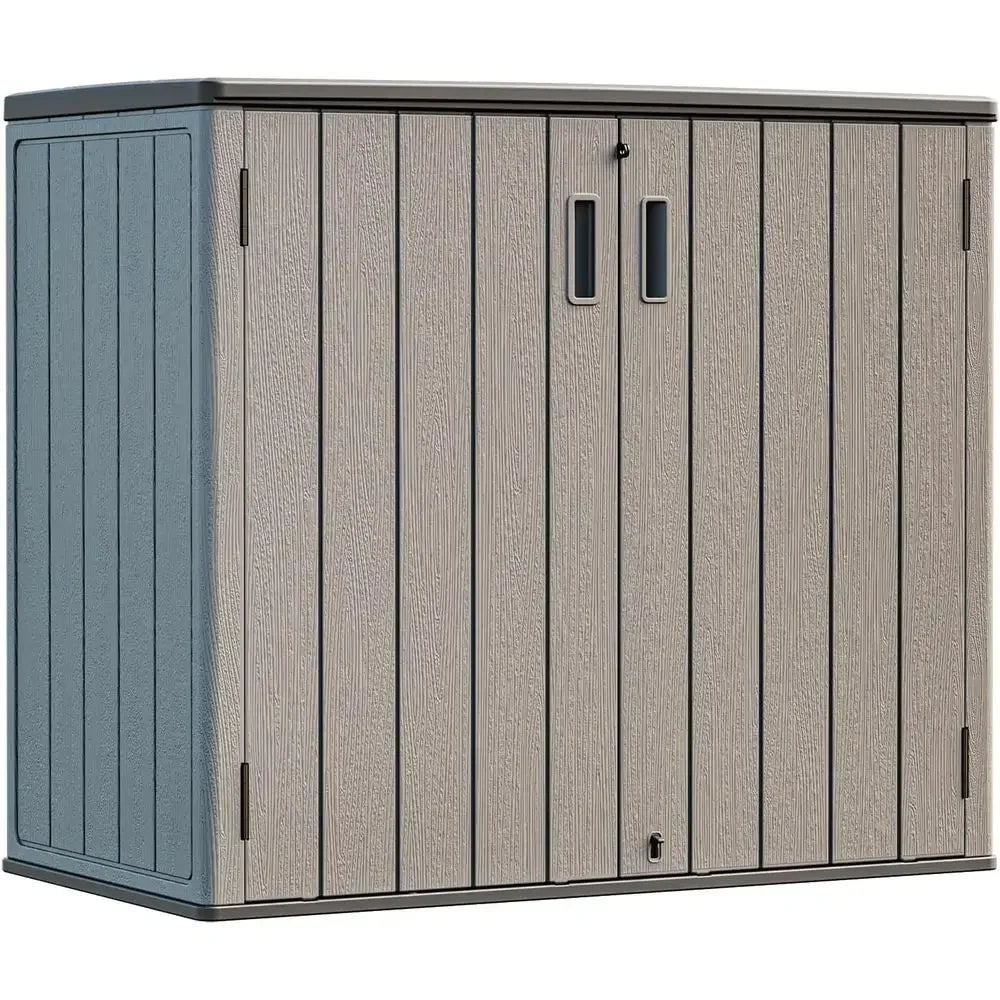All Weather Outdoor Storage Shed Resin And Metal Construction
