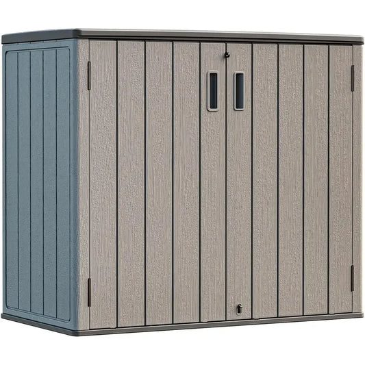 All Weather Outdoor Storage Shed Resin And Metal Construction