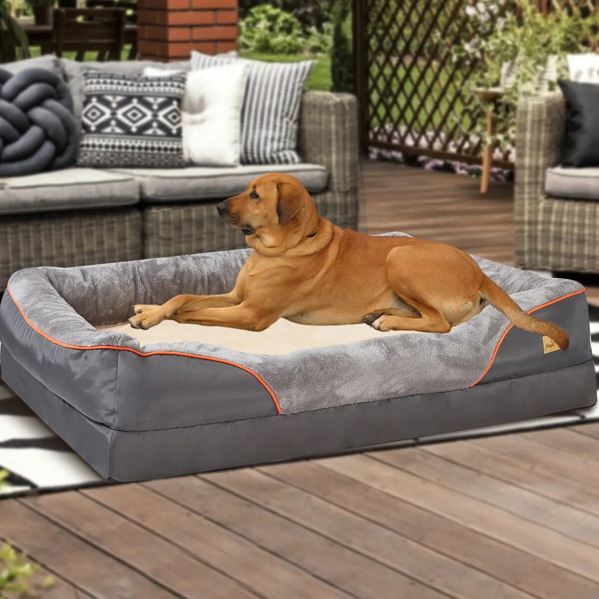 BINGOPAWCN Super Soft Orthopedic Foam Dog Bed With Removable Cover