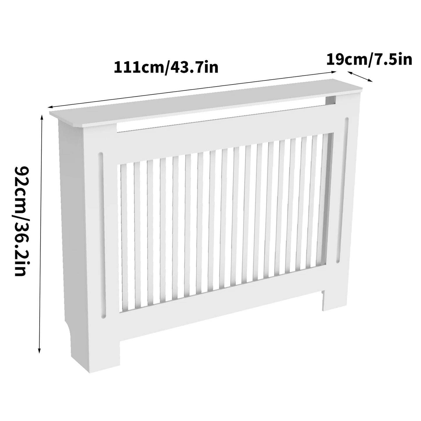 MDF Radiator Cover Cabinet With Grill Shelf For Home Use
