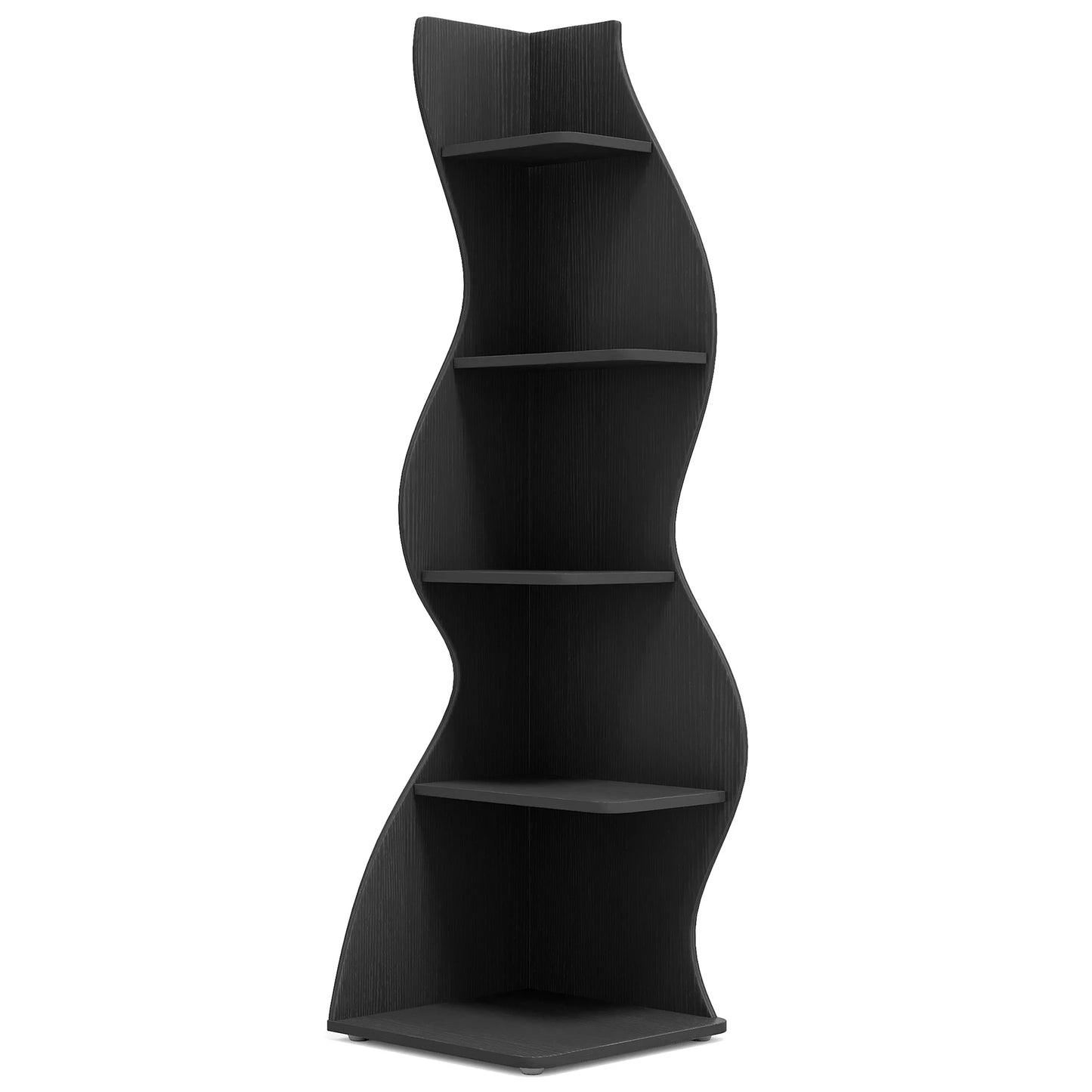 Tribesigns 5-Tier Corner Shelf Modern Wall Bookcase Plant Stand