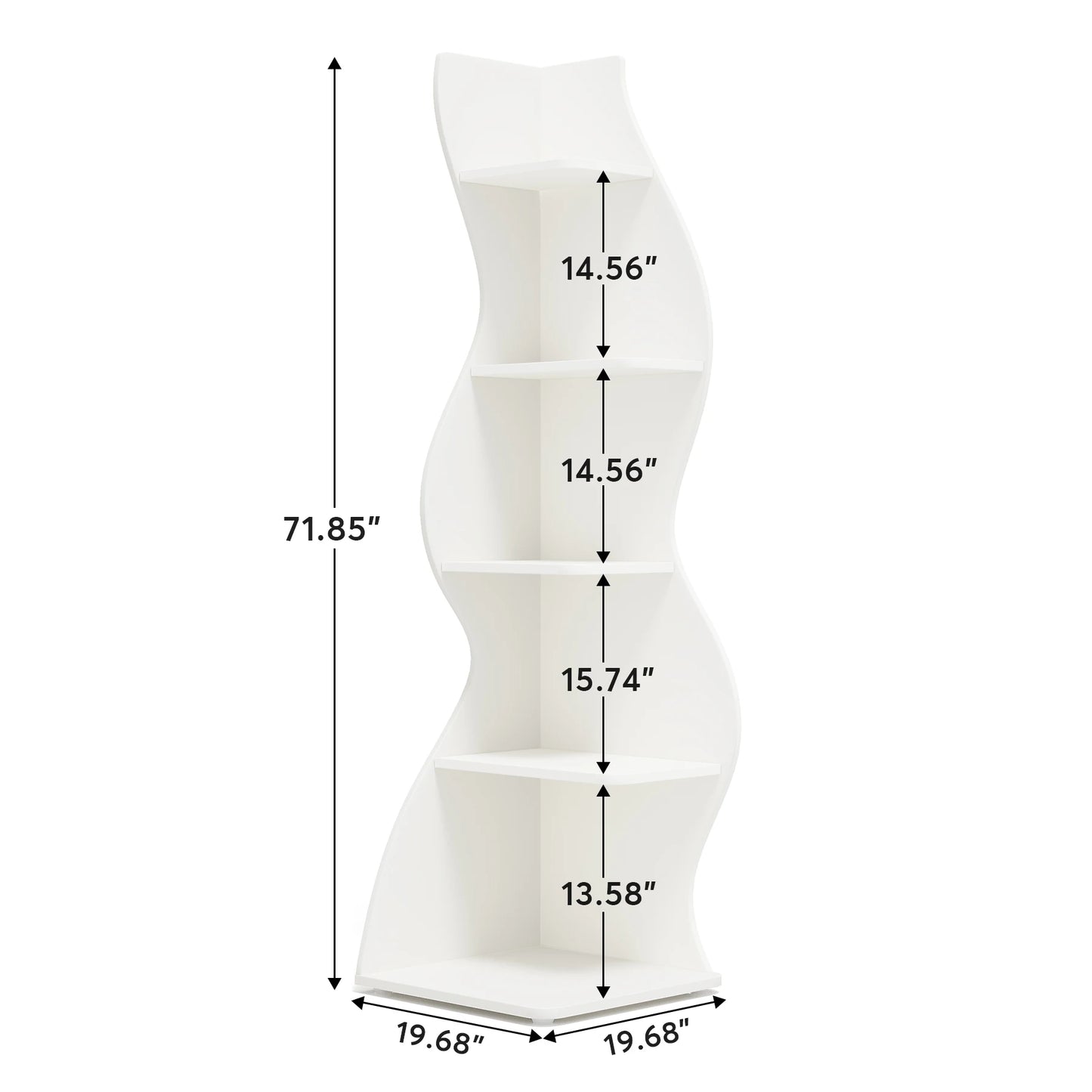 Tribesigns 5-Tier Corner Shelf Modern Wall Bookcase Plant Stand