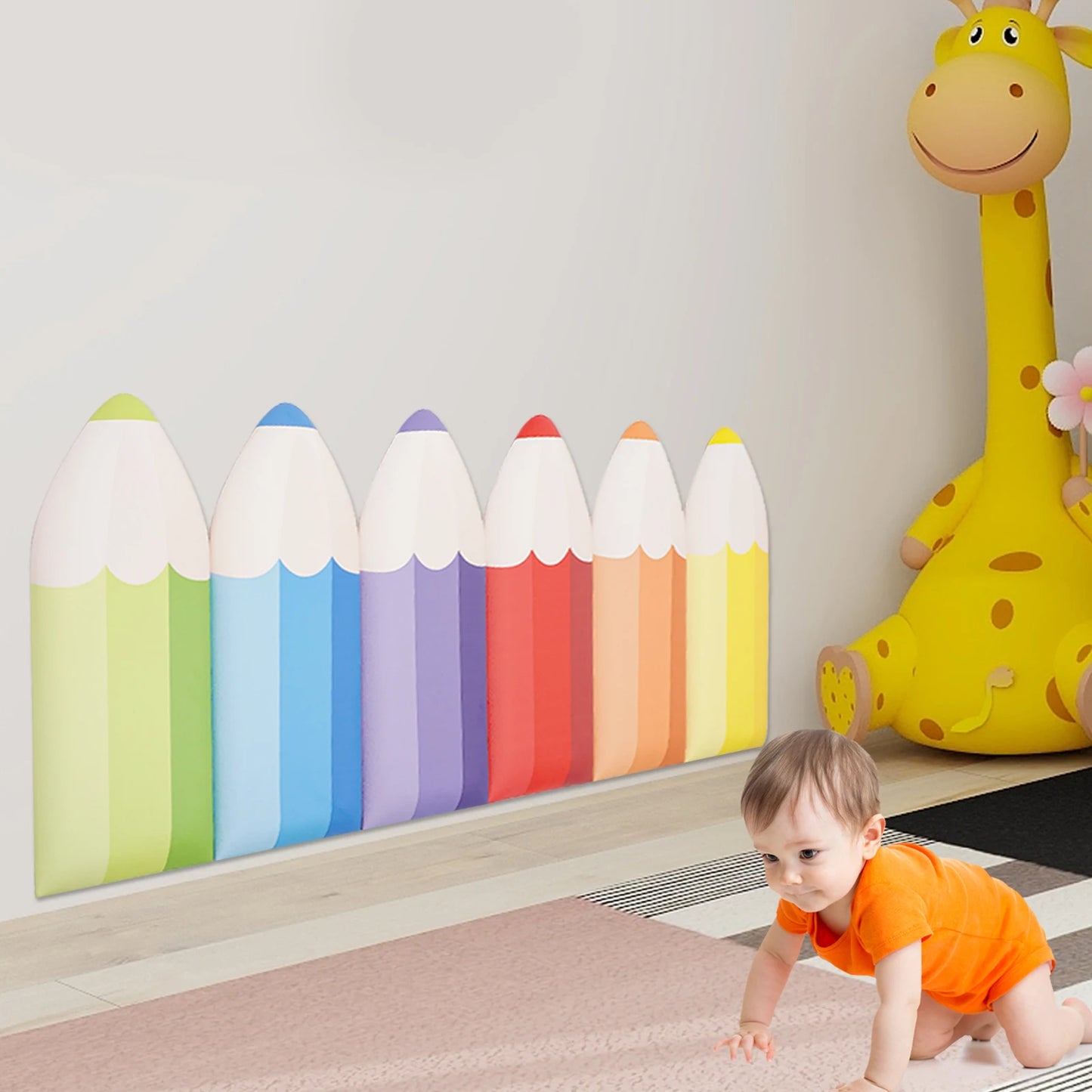 6 Pack Pencil Wall Stickers Anti Collision Padding for Kids
