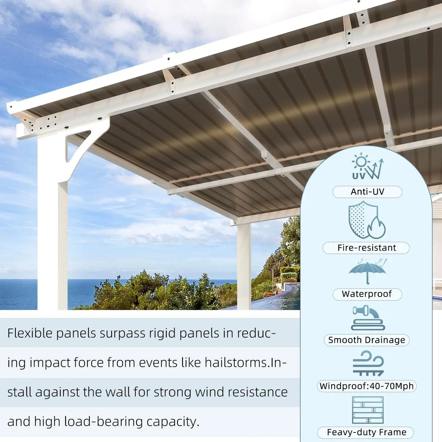 Outdoor Metal Gazebo Pergola Shelter For Patio Living