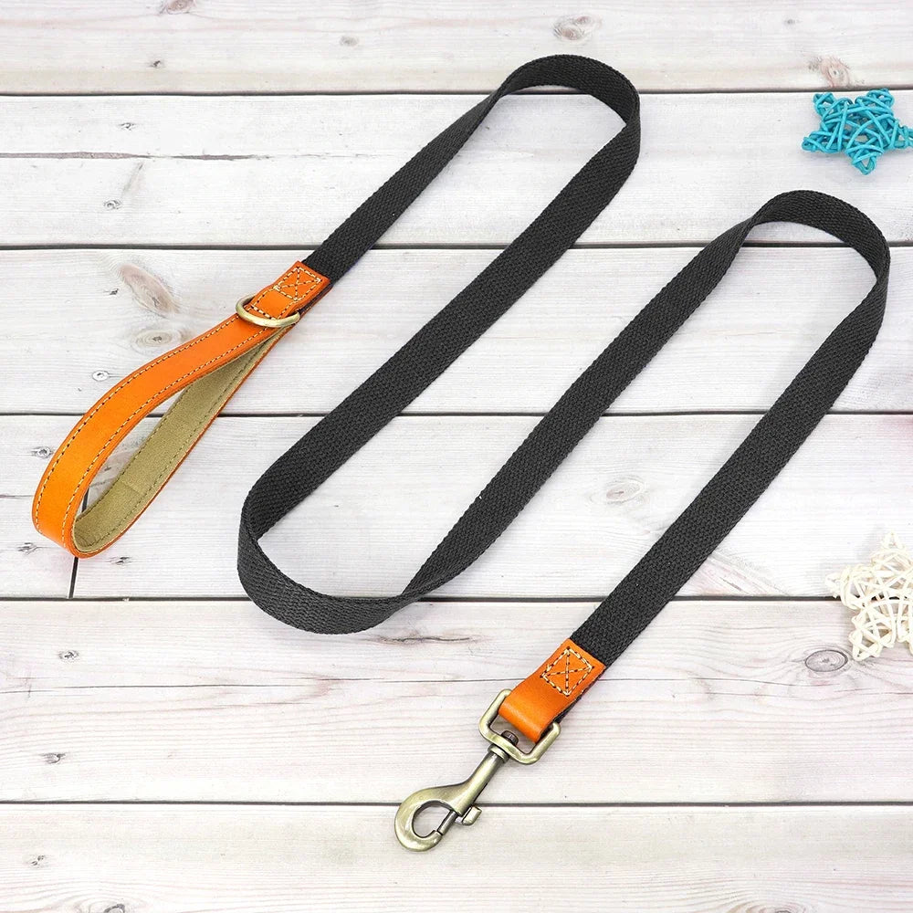 Pet Artist Personalized Nylon Dog Collar Leash Set Engraving