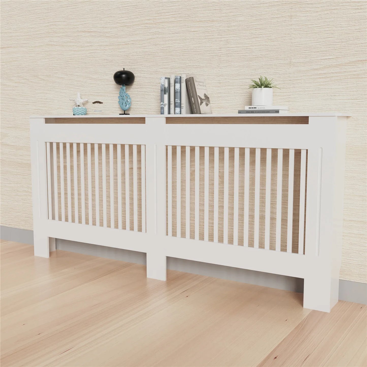 MDF Radiator Cover Cabinet With Grill Shelf For Home Use