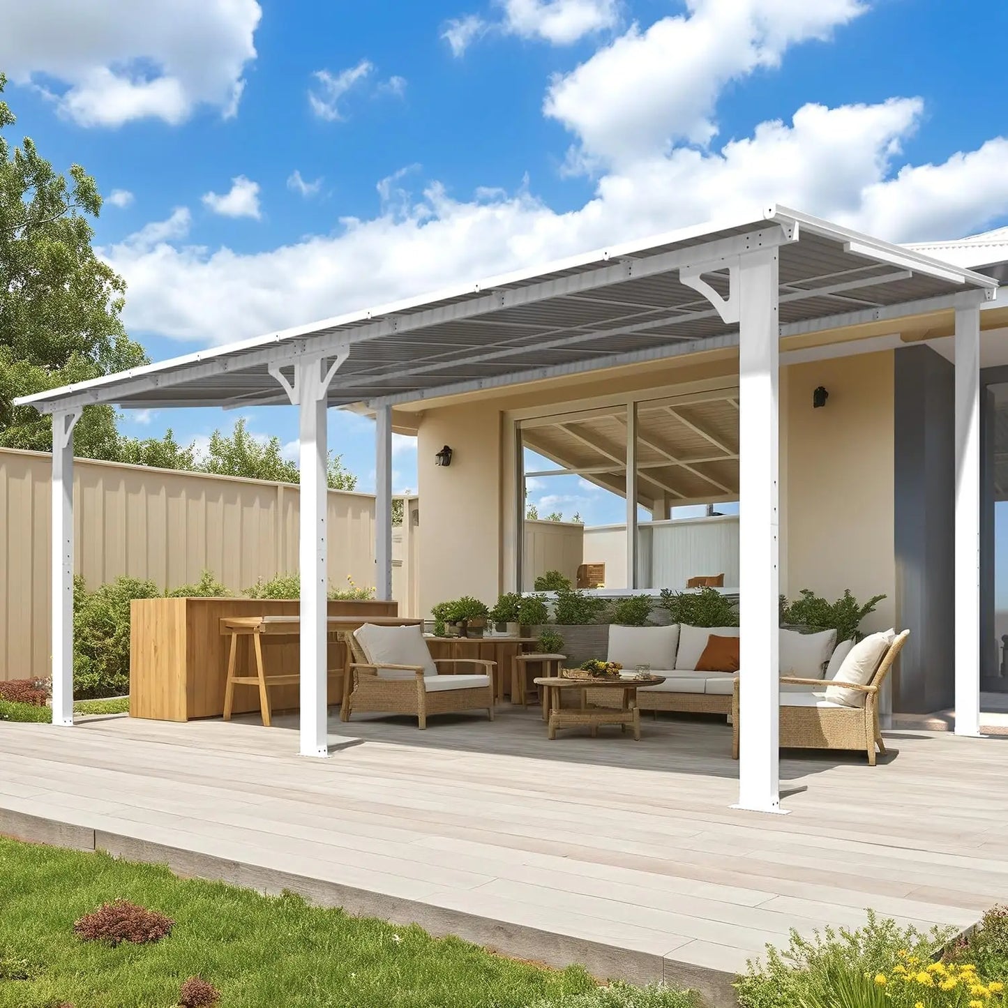 Outdoor Metal Gazebo Pergola Shelter For Patio Living