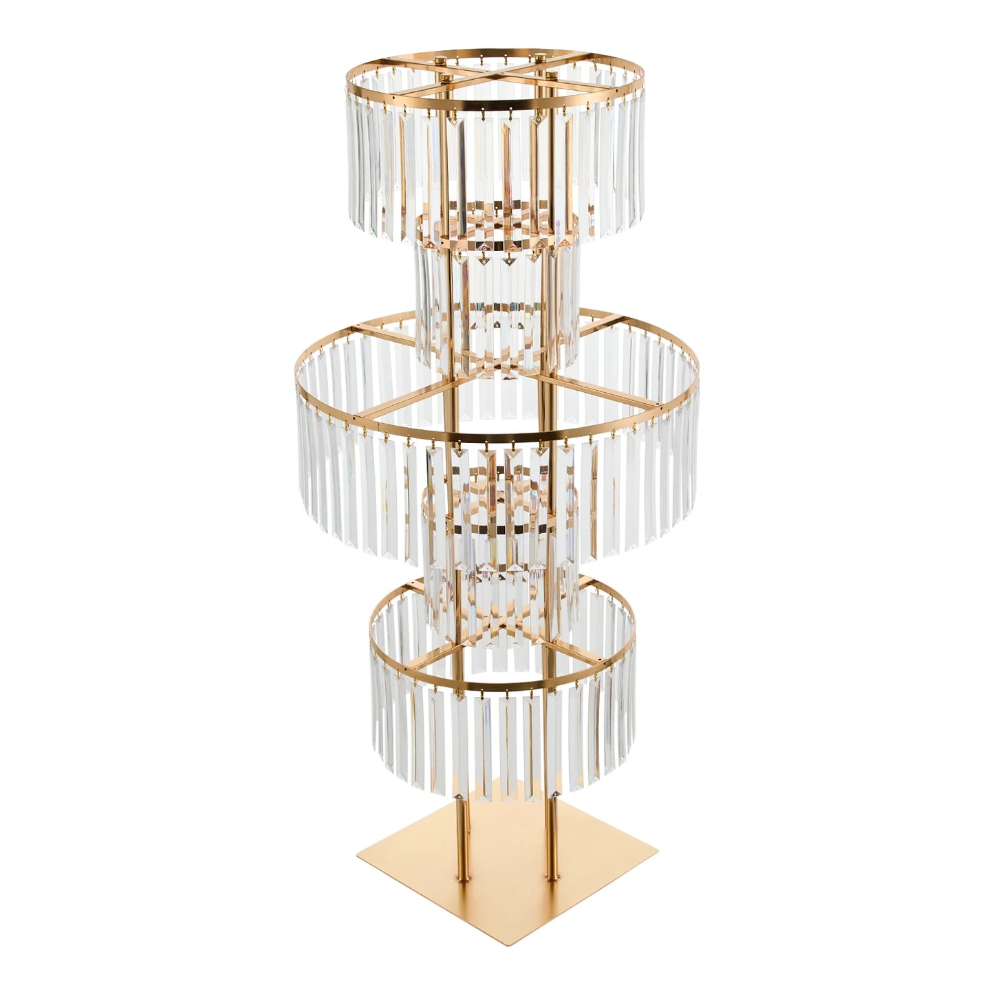 5 Tier Iron And Acrylic Wedding Flower Stand Floor Centerpiece