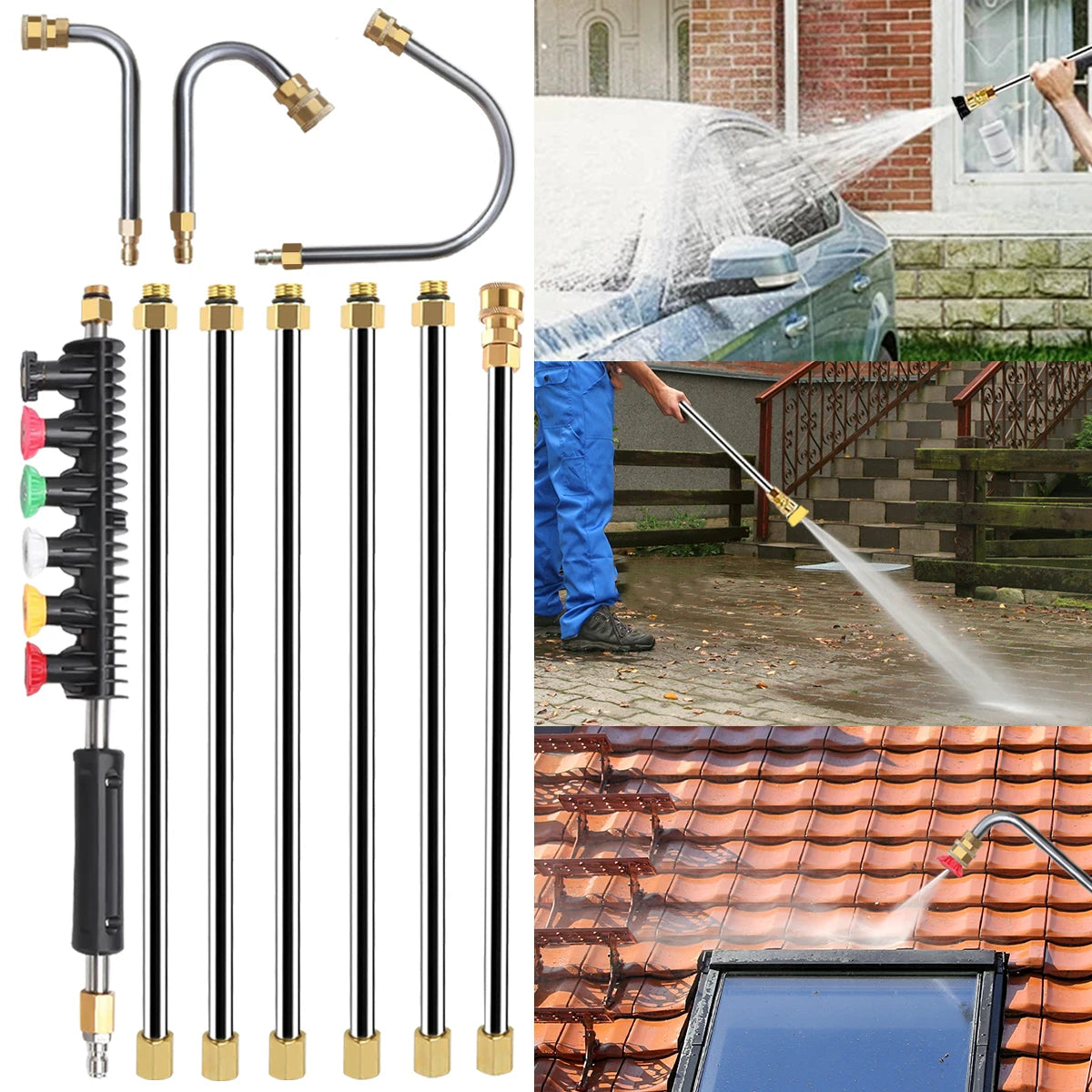 High Pressure Washer Extension Wand Set With Quick Connect Nozzle Tips