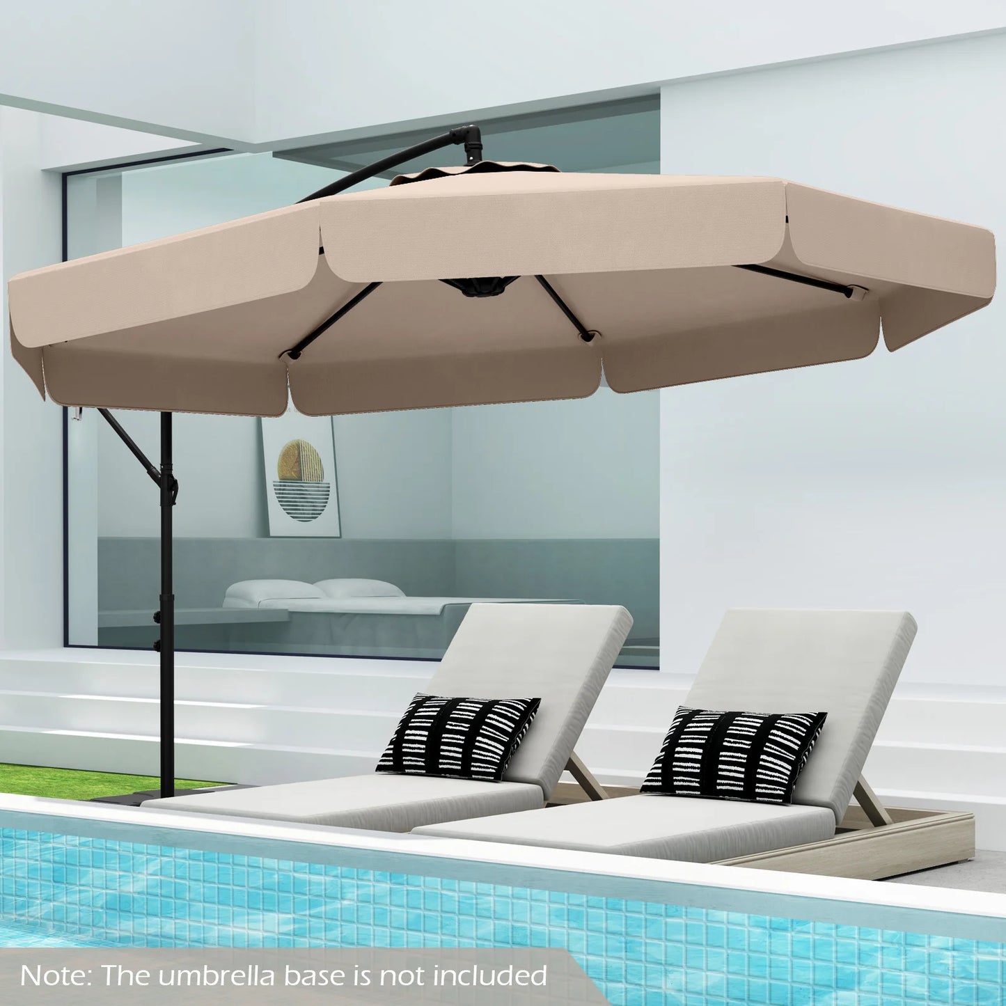 LIFEZEAL Offset Hanging Cantilever Umbrella With Cover
