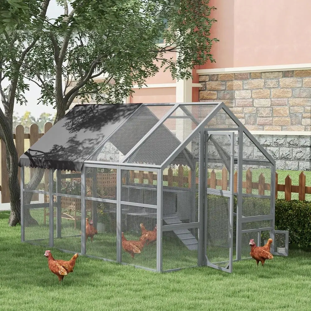 Wooden Chicken Coop Run With Waterproof UV Cover And Walkthrough