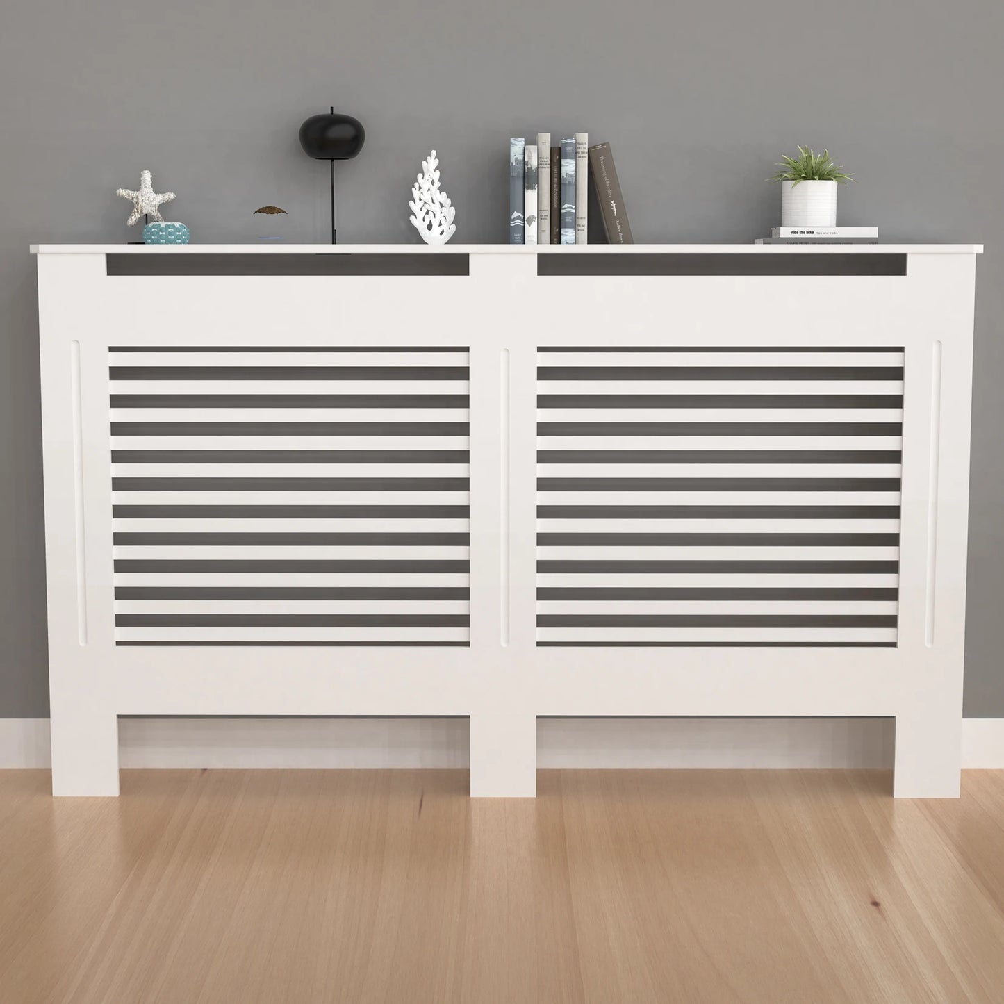 MDF Radiator Cover Cabinet With Grill Shelf For Home Use