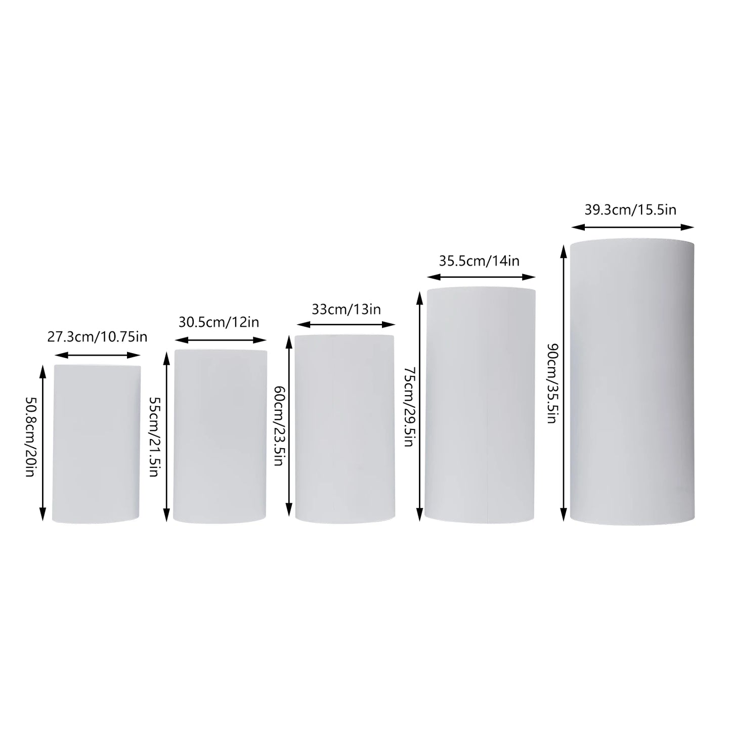 Round Cylinder Freestanding Iron Pedestal Stand For Cake And Flower Displays