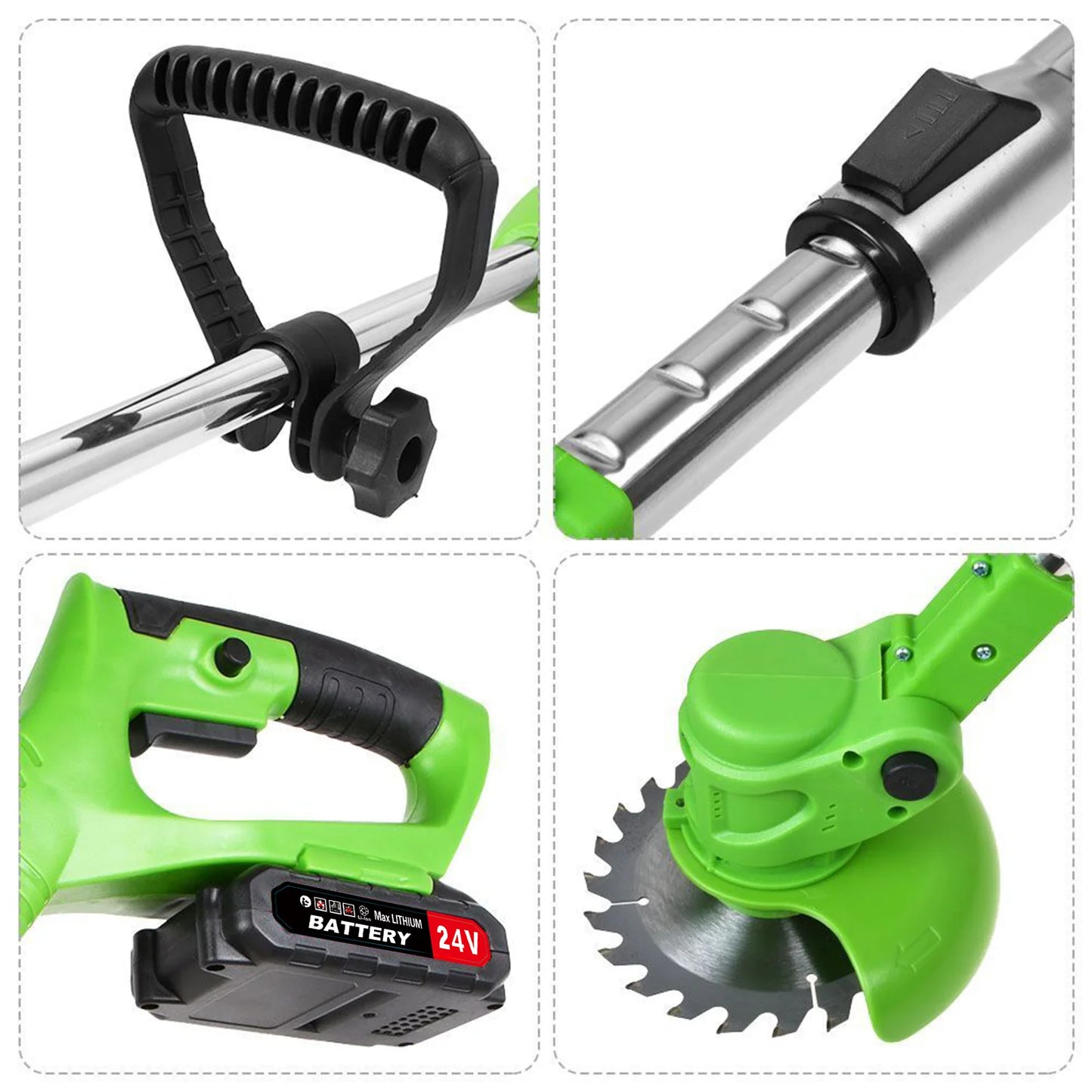 Electric Cordless Weed Trimmer Two In One Brushless String Cutter