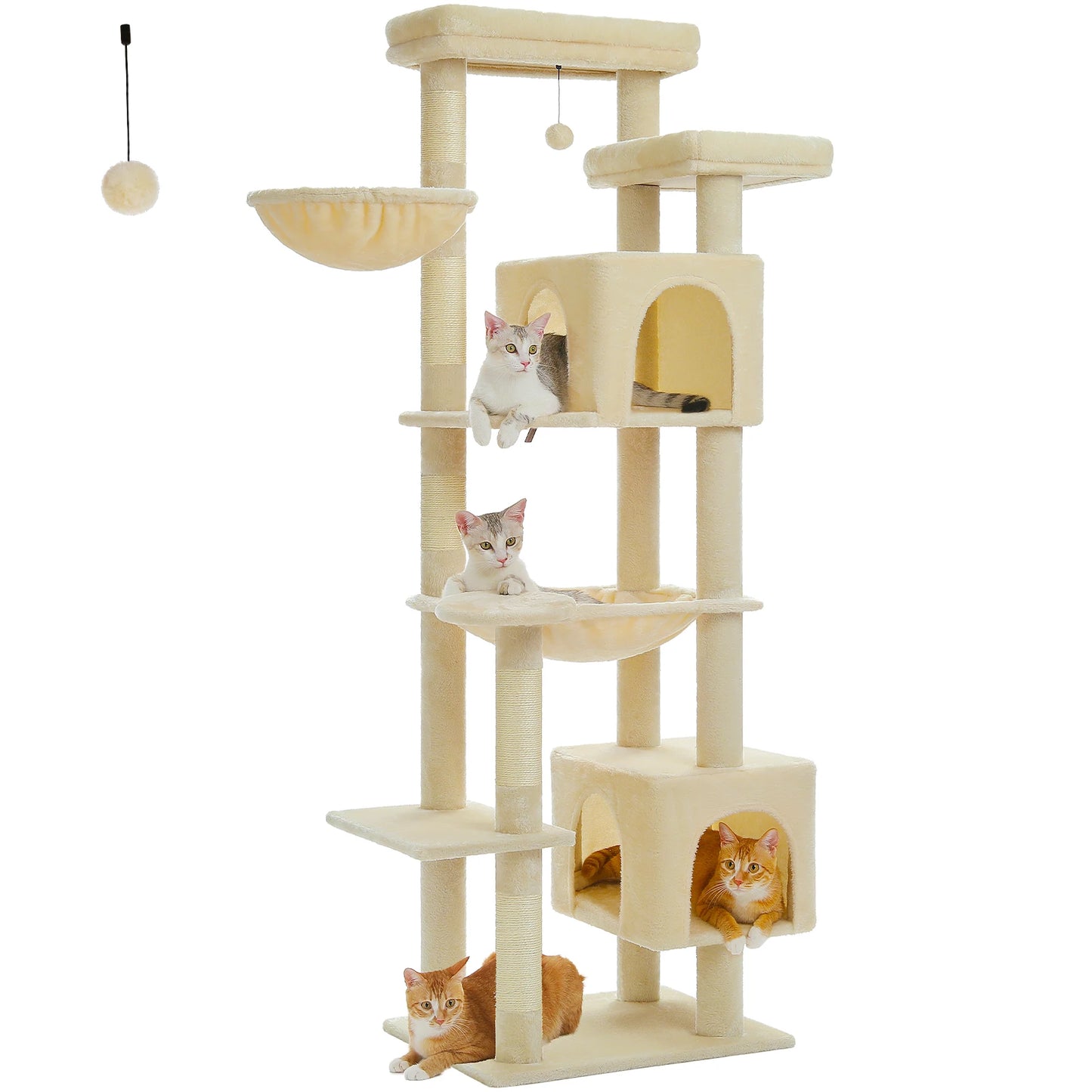 PAWZ Road Cat Tree Multi-Level Plush Condo With Scratching Posts