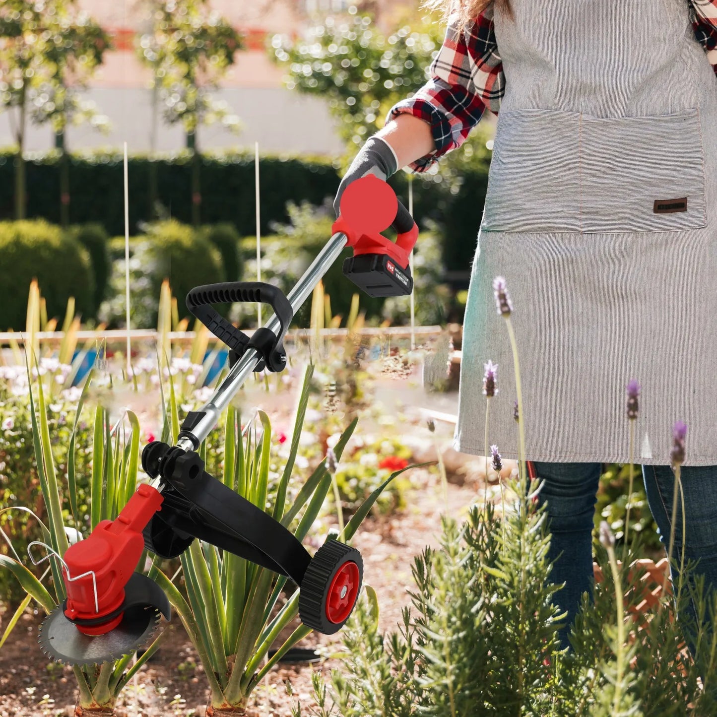 Cordless Weed Trimmer Edger 21V Lithium Battery Included