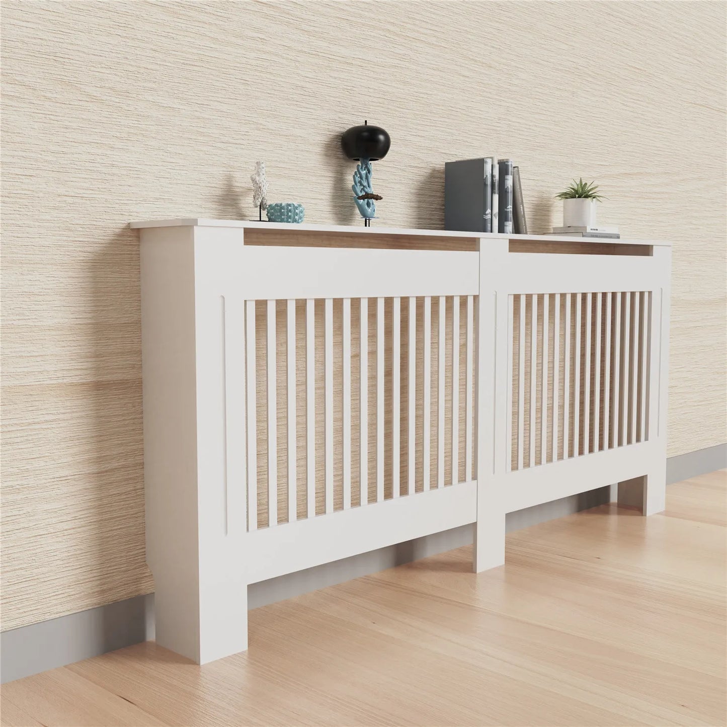 MDF Radiator Cover Cabinet With Grill Shelf For Home Use