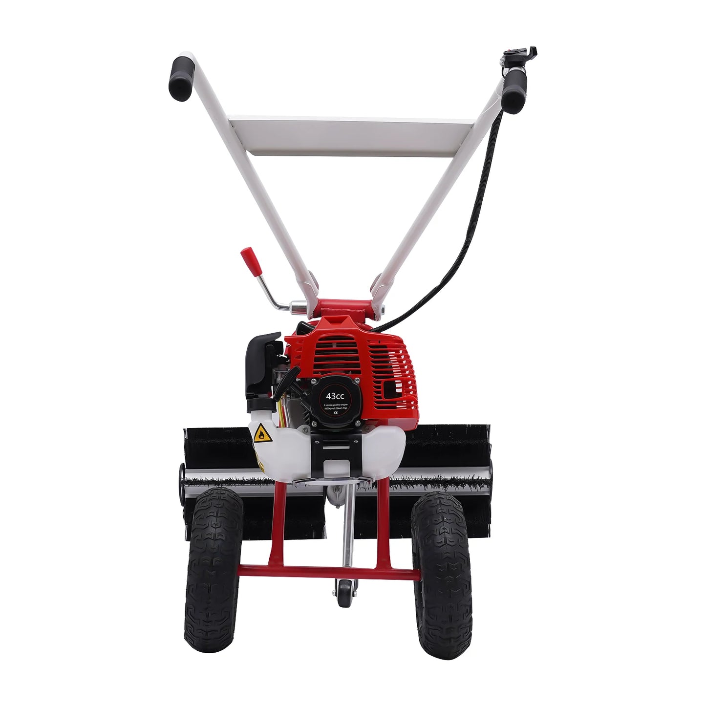 Gas Powered Grass Sweeper 43cc Handheld Lawn Cleaning Tool