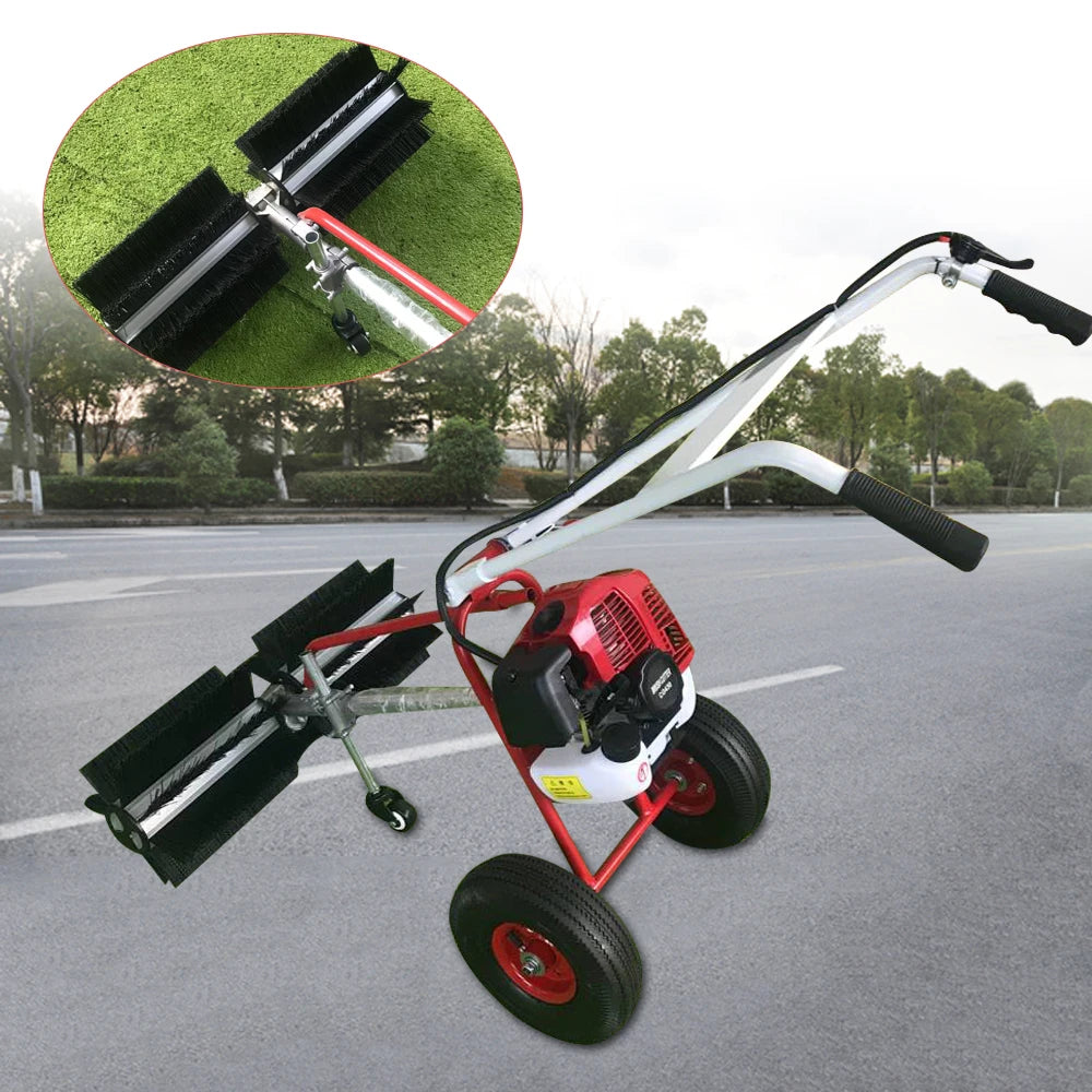 Gas Powered Grass Sweeper 43cc Handheld Lawn Cleaning Tool