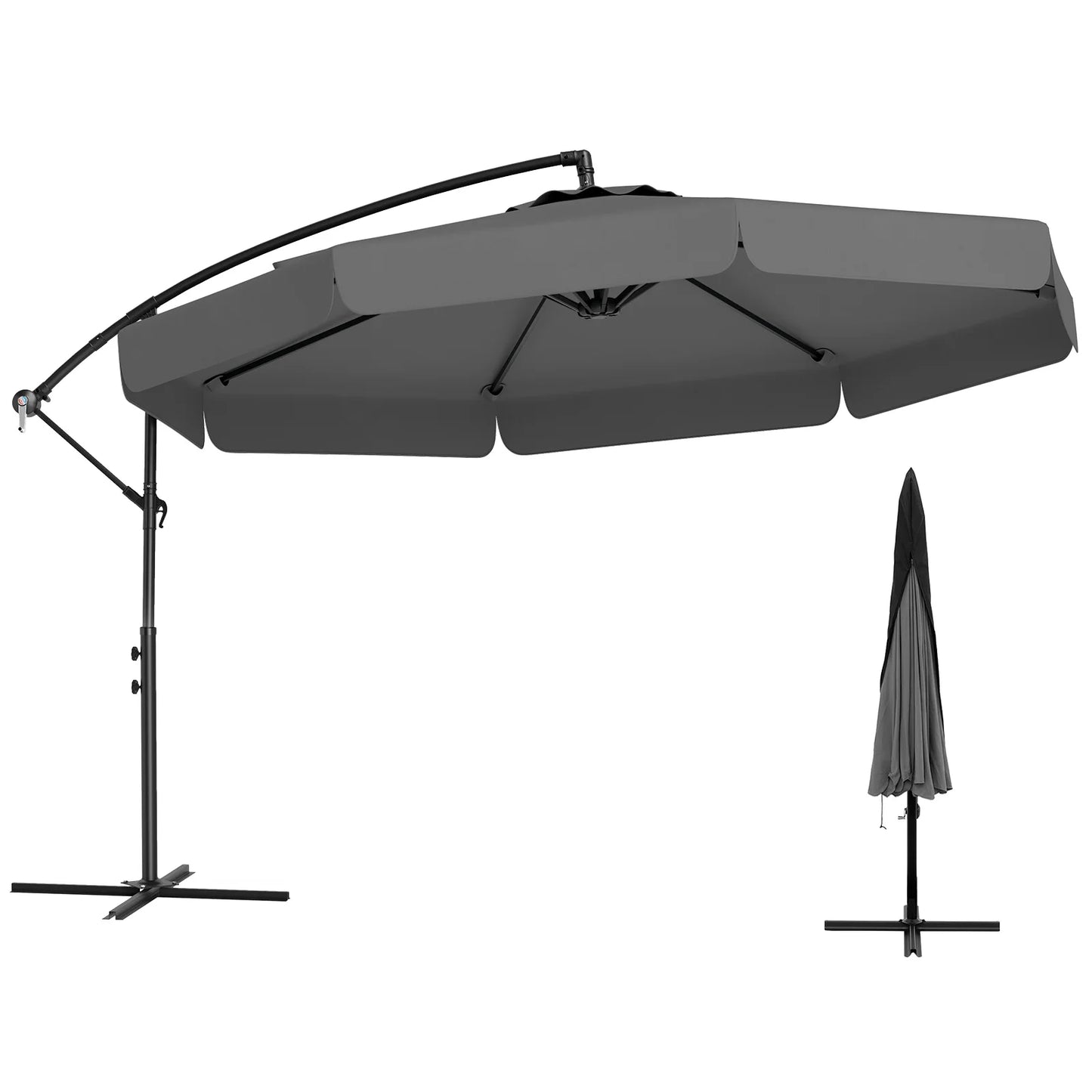 LIFEZEAL Offset Hanging Cantilever Umbrella With Cover