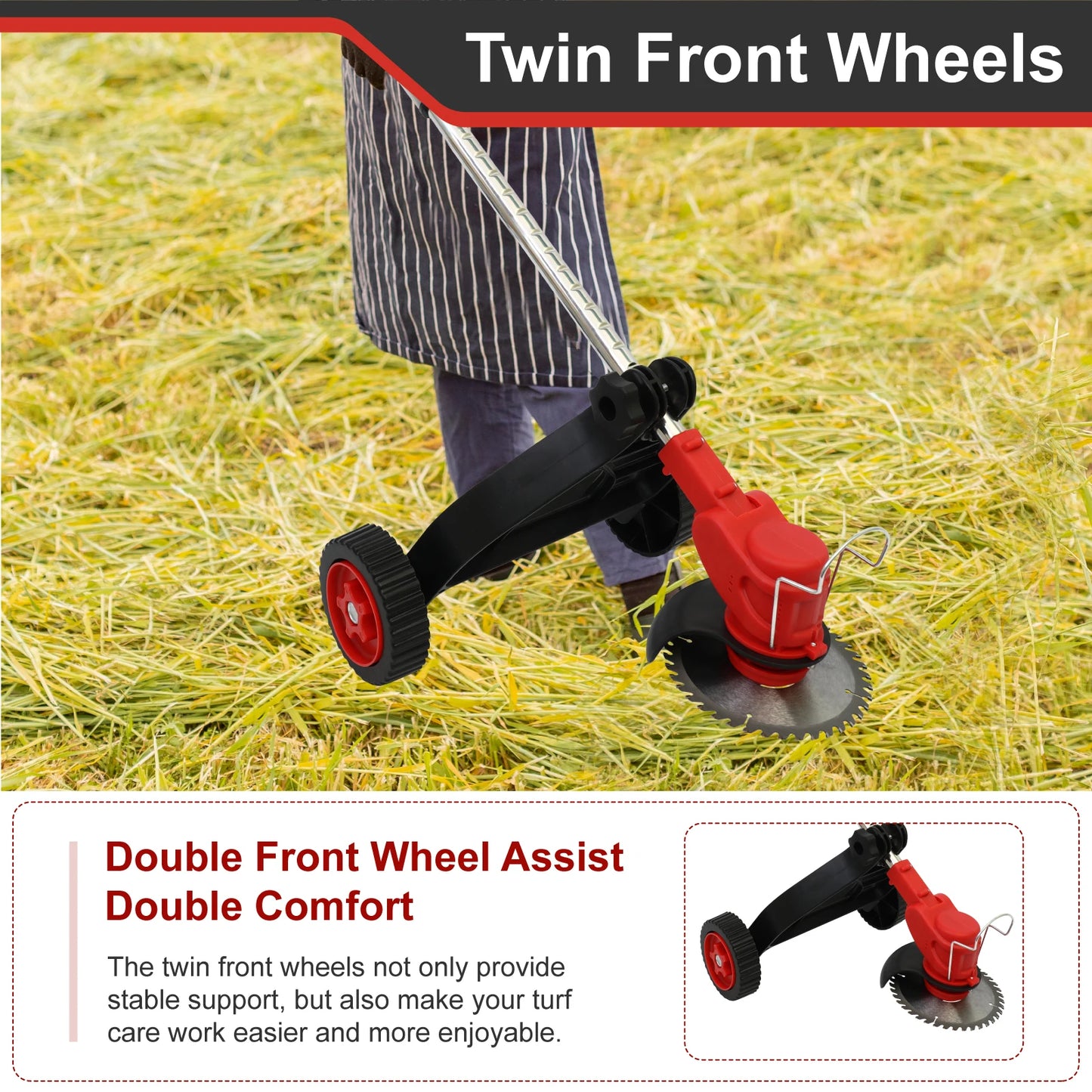 Cordless Weed Trimmer Edger 21V Lithium Battery Included