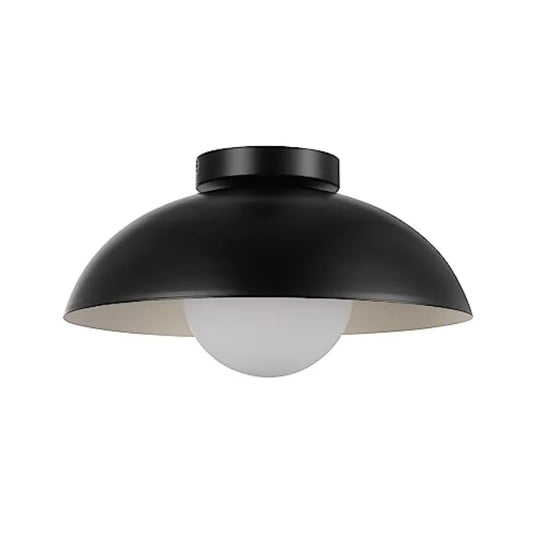 Flush Mount Ceiling Light With Opal Glass Dual Shade