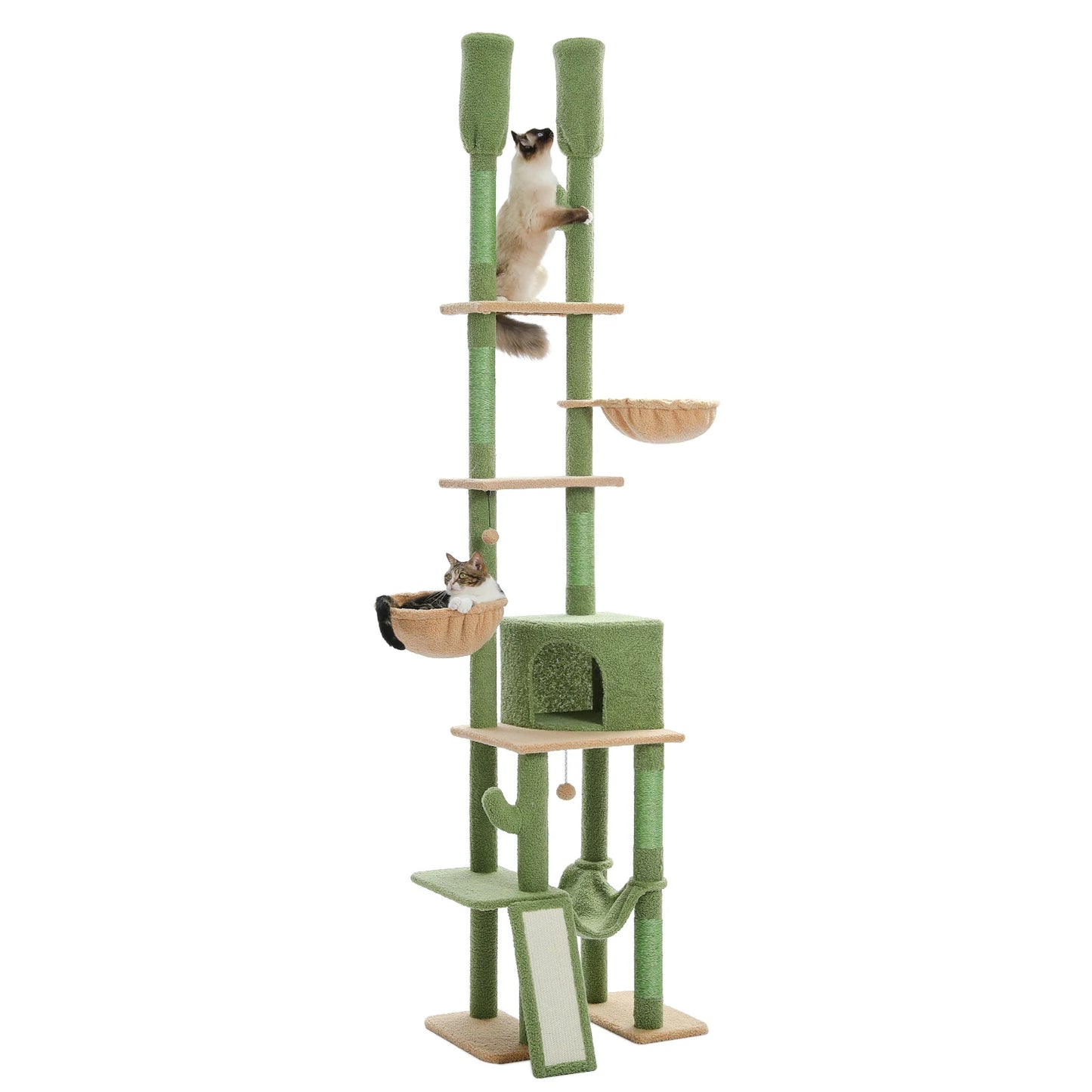 PAWZ Road Cactus Cat Tree Floor To Ceiling Tower Condos