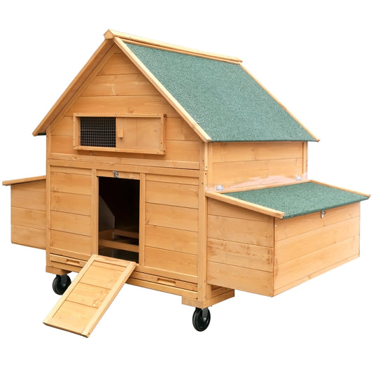 Movable Chicken Coop On Wheels For 6 To 8 Chickens