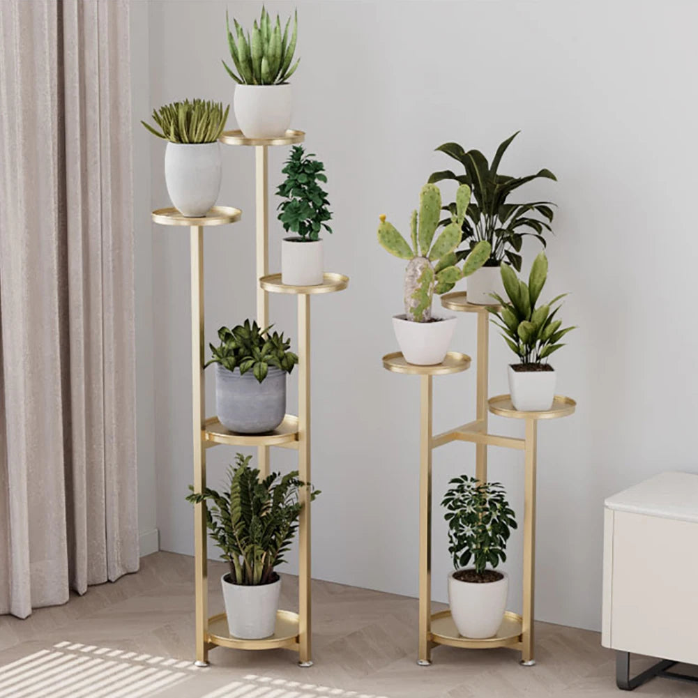 TWISTER.CK Tiered Plant Stand Indoor Five Tier Metal Corner Shelf