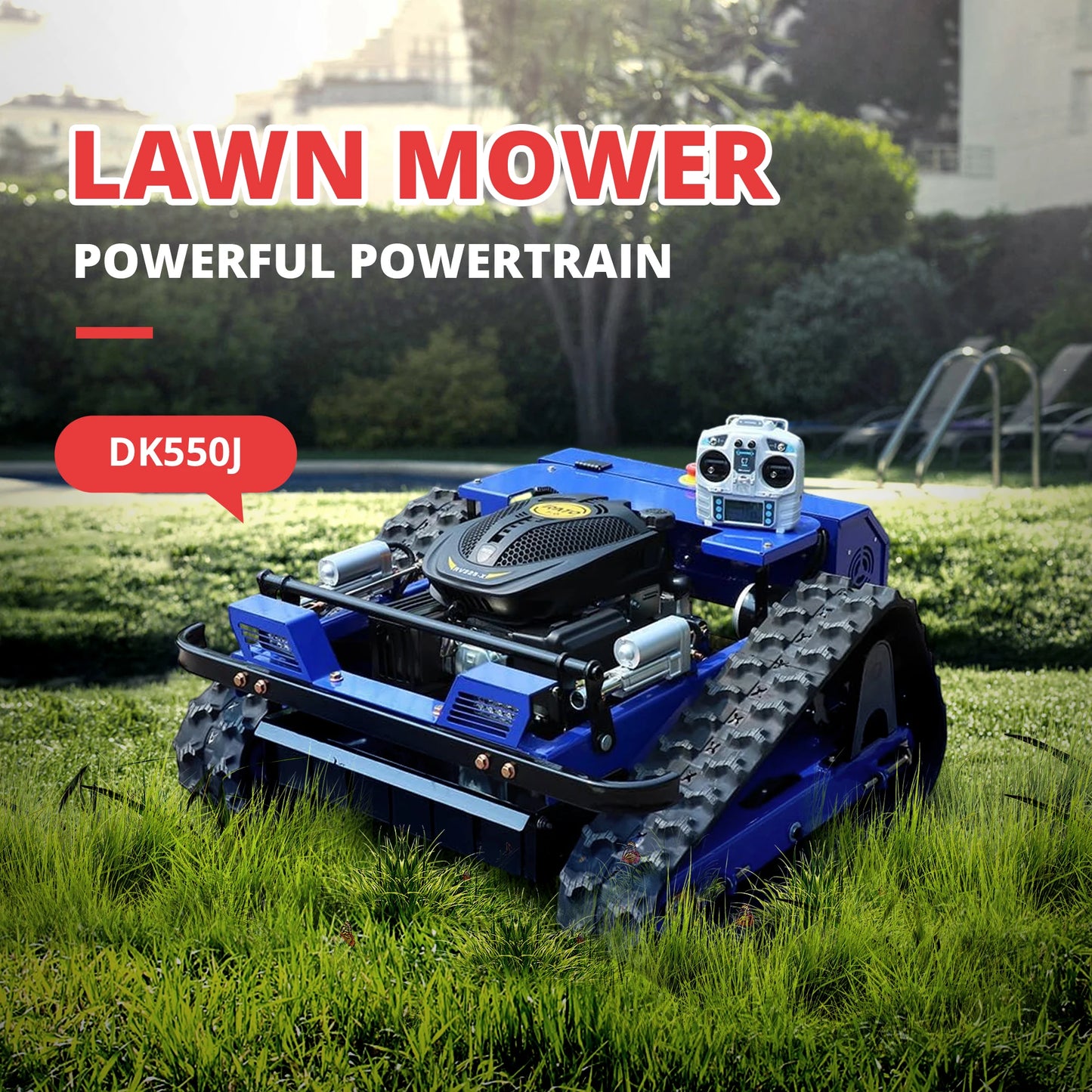 R550 Smart Remote Lawn Mower Heavy Duty 170kg CE Certified
