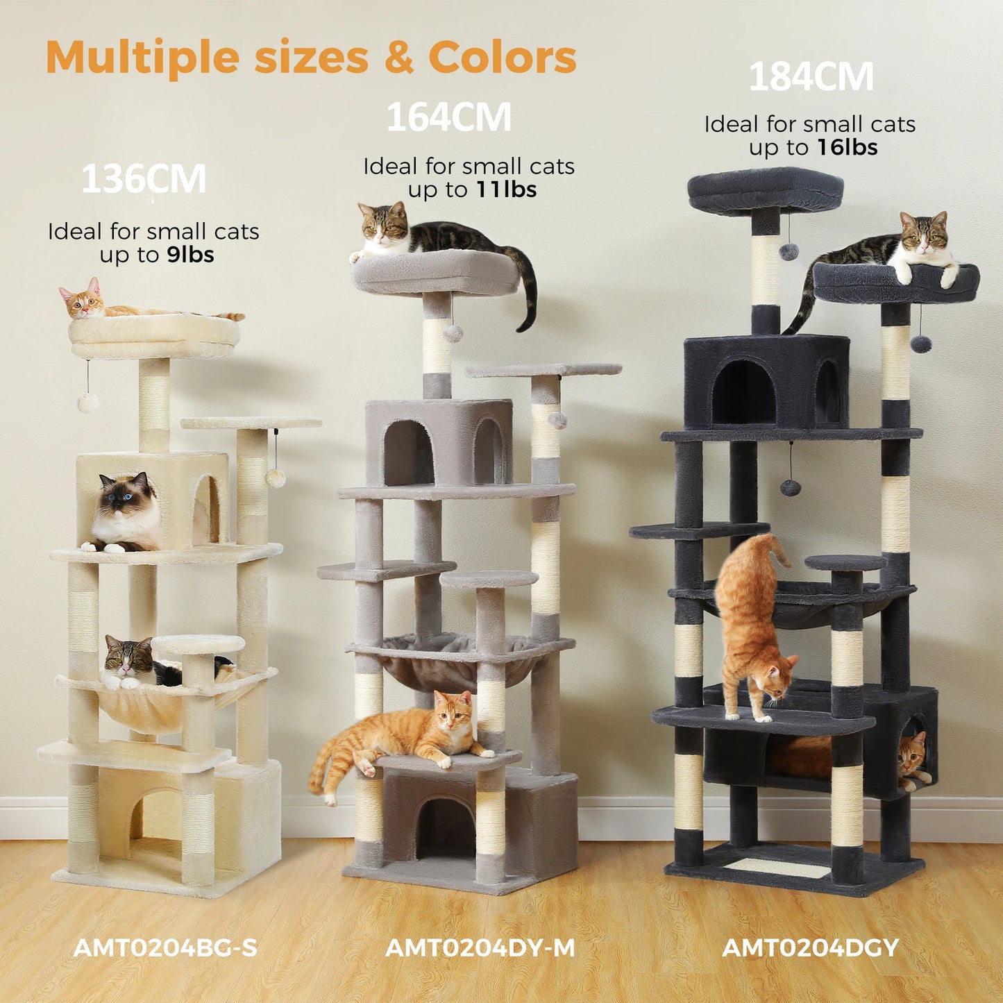 PAWZ Road Cat Tree Indoor Tower With Sisal Scratching Posts