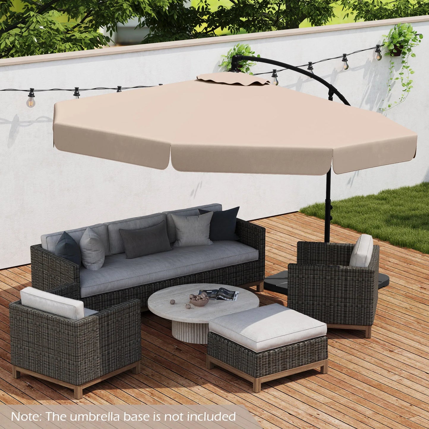 LIFEZEAL Offset Hanging Cantilever Umbrella With Cover