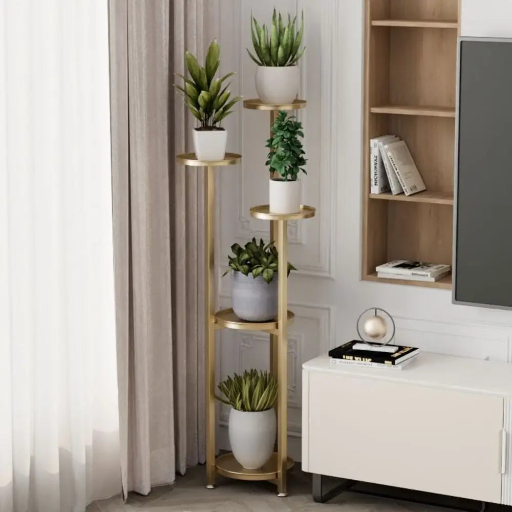 TWISTER.CK Tiered Plant Stand Indoor Five Tier Metal Corner Shelf