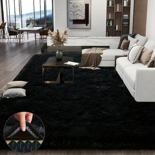Lux Plush Area Rug With Geometric Pattern 100 Percent Polyester