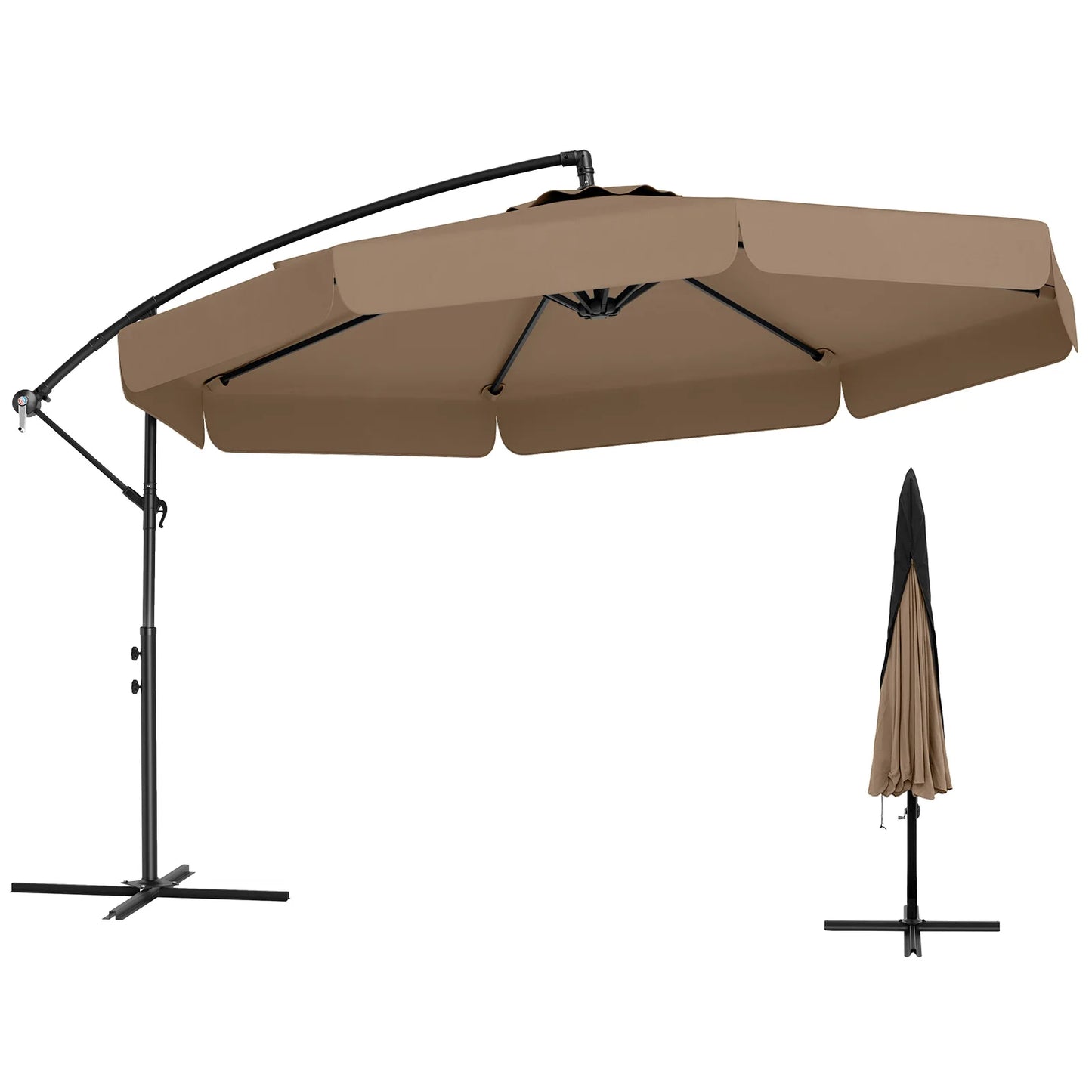 LIFEZEAL Offset Hanging Cantilever Umbrella With Cover